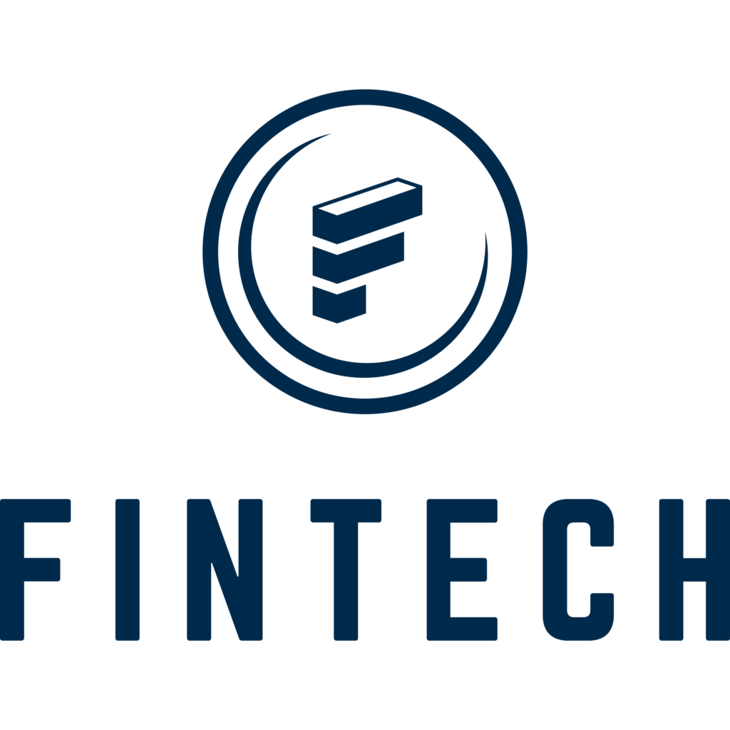 Fintech logo no tagline vertical