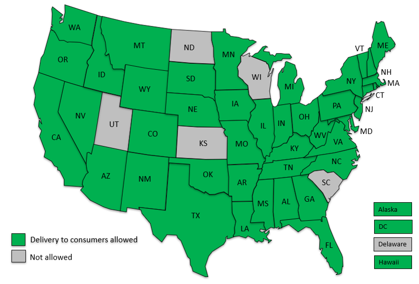 alcohol delivery to consumers map