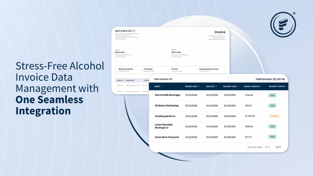 alcohol invoice data integration with Fintech